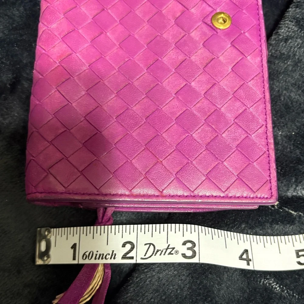Bottega, Venetta, purpleish, cranberry wallet, good used condition